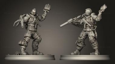 Military figurines dieselpunk 3d model