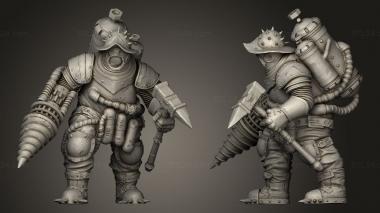 Military figurines Diggers Digger 3d model