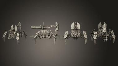 Military figurines autogun 3d model