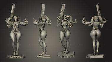 Military figurines Rebecca Edgerunners angry standing 3d model