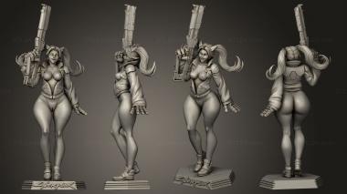 Military figurines Rebecca Edgerunners smiling standing 3d model