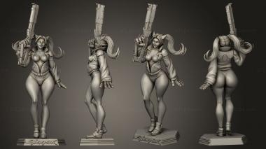 Military figurines Rebecca Edgerunners smiling standing 3d model