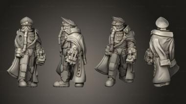 Military figurines red Commissar 3d model