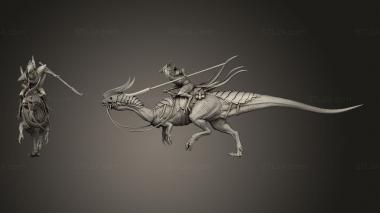 Military figurines Dilophosaurus Lord The cavalry 3d model