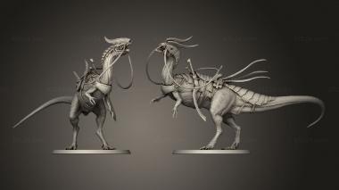 Military figurines Dilophosaurus Lord The idle saddle 3d model