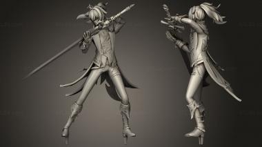 Military figurines Dilute Red Dead Night 3d model