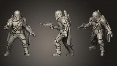 Military figurines Din Darin and Cara Dune Star Wars The Mandalorian 3d model