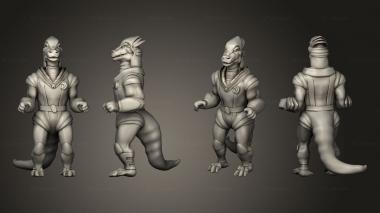 Military figurines dinosaurs Si Ki Allo 3d model