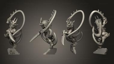 Military figurines dire elf blood seeker champion 3d model