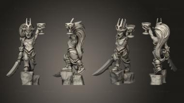 Military figurines dire elf blood seeker champion 3d model
