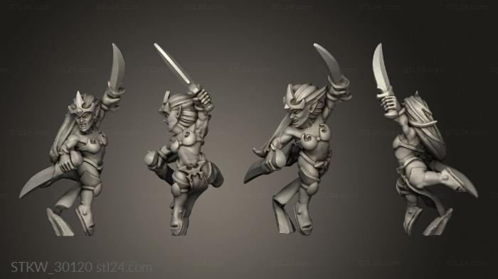 Military figurines (dire elf blood seeker, STKW_30120) 3D models for cnc