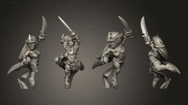 Military figurines dire elf blood seeker 3d model