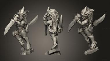 Military figurines dire elf blood seeker 3d model