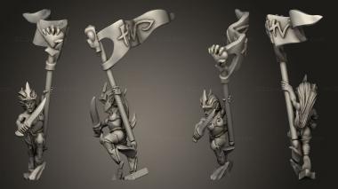 Military figurines dire elf blood seeker heart banner 3d model