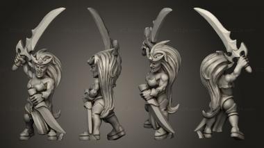 Military figurines dire elf blood seeker 3d model