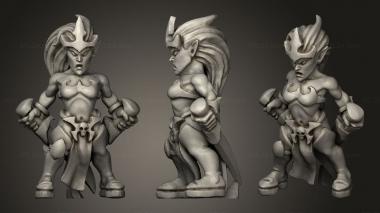 Military figurines dire elf blood seeker 3d model