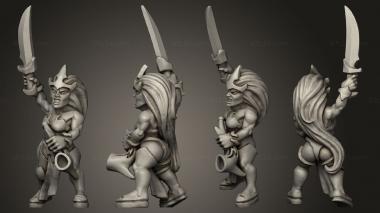 Military figurines dire elf blood seeker musician 3d model