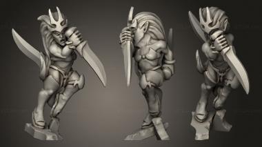 Military figurines dire elf blood seeker 3d model