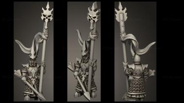Military figurines Dire Elf Bolt Thrower crew 3d model