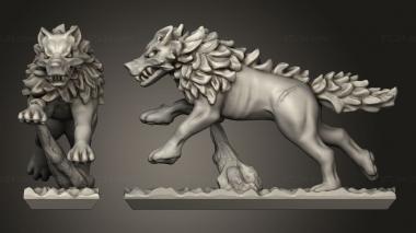 Military figurines dire wolf 3d model