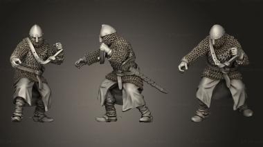 Military figurines Dismounted Knights Knight 3d model