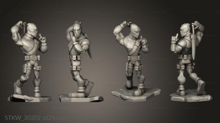 Military figurines (Disney Infinity Deadpool, STKW_30202) 3D models for cnc