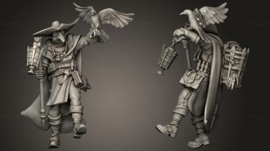 Military figurines Doctor with crow Corvus 3d model