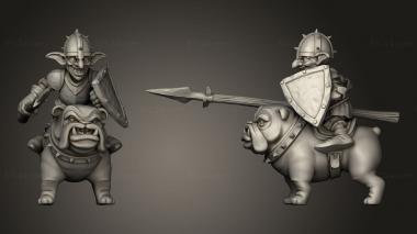 Military figurines Dog Cavalry 3d model