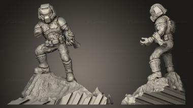 Military figurines doom knee deep in the dead Ruben Castanho 3d model