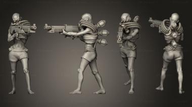 Military figurines dork factory cult the dread gateway rifle 3d model
