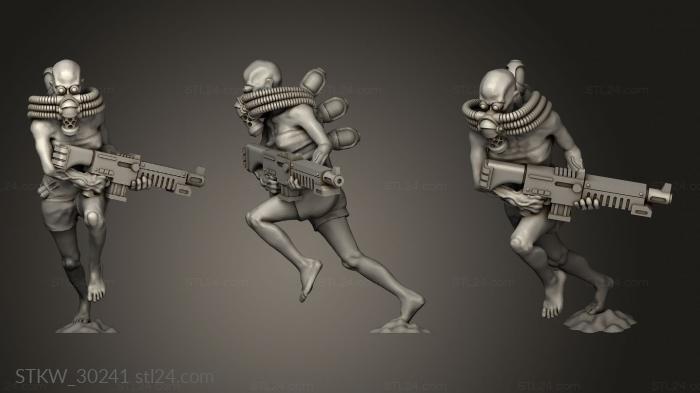 Military figurines (dork factory cult the dread gateway rifle, STKW_30241) 3D models for cnc