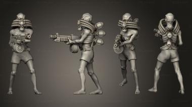 Military figurines dork factory cult the dread gateway rifle 3d model