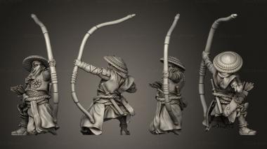 Military figurines Dragon Empire Ashigaru Bow 3d model