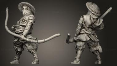 Military figurines Dragon Empire Ashigaru Bow 3d model
