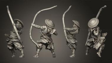 Military figurines Dragon Empire Ashigaru Bow 3d model