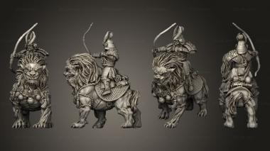 Military figurines Dragon Empire Komainu Archer Bow 3d model