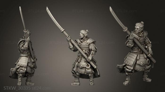 Military figurines (Dragon Empire Ashigaru, STKW_30335) 3D models for cnc