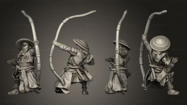 Military figurines Dragon Empire Ashigaru Archers bow 3d model