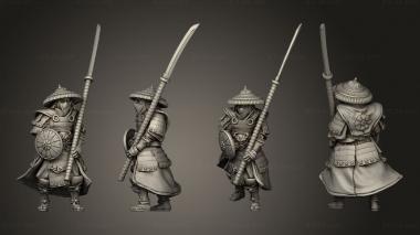 Military figurines Dragon Empire with Ashigaru Spear 3d model