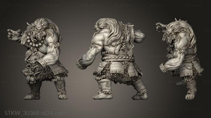 Military figurines (Dragon Empire with Oni, STKW_30368) 3D models for cnc