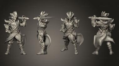 Military figurines Dragon Leader 3d model