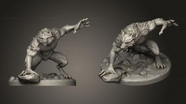 Military figurines Dragon Trapper Throwback Werewolf wolf 3d model