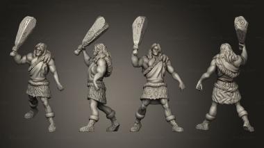 Military figurines aveman Club 3d model