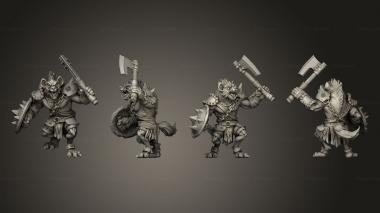 Military figurines Axe N Shield Gnoll 3d model