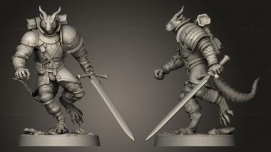 Military figurines Dragon War Draxi Soldiers Male Born 3d model