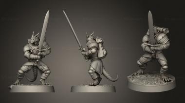 Military figurines Dragon War Draxi Soldiers Male Born 3d model