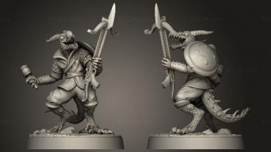 Military figurines Dragon War Kobold Crossbow Troops 3d model