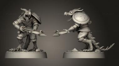 Military figurines Dragon War Kobold Crossbow Troops 3d model