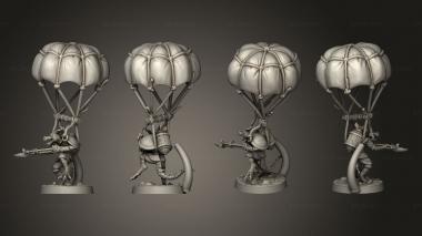 Military figurines Dragon War Kobold Paratroopers Para 3d model