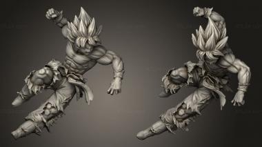 Military figurines dragonball goku frieza 3d model